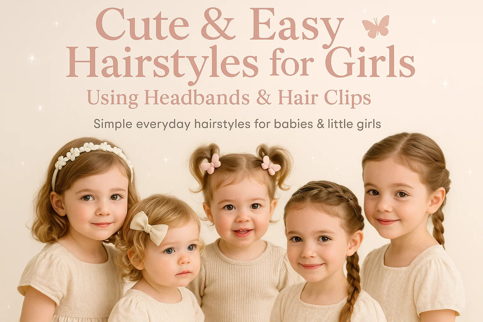 Cute & Easy Hairstyles for Girls Using Headbands & Hair Clips